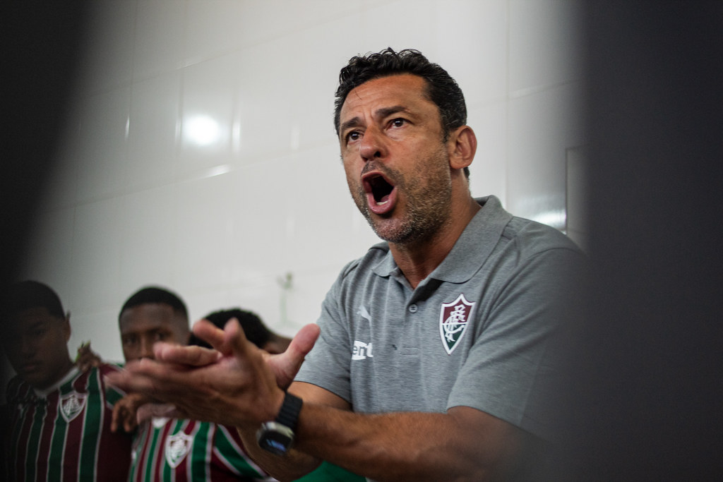 Jogadores do Fluminense durante treino